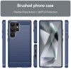 Samsung Galaxy S25 Ultra Kuori Harjattu Hiilikuiturakenne Sininen
