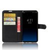 Samsung Galaxy S8 Plus Kotelo PU-nahka Litchi Musta
