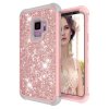 Samsung Galaxy S9 Hybrid Suojakuori Glitter Vaaleanpunainen