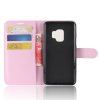 Samsung Galaxy S9 Kotelo PU-nahka Litchi Vaaleanpunainen