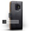 Samsung Galaxy S9 Suojakotelo PU-nahka TPU-materiaali-materiaali Musta Tan