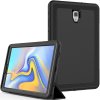 Samsung Galaxy Tab A 10.5 T590 T595 Kotelo PU-nahka Kovamuovi Tri-Fold Musta