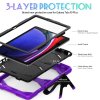 Samsung Galaxy Tab A9 Plus X210 X215 X216 Kuori Heavy Duty Armor Violetti