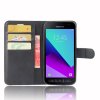 Samsung Galaxy Xcover 4/4S Kotelo Korttitasku Telineellä Litchi Musta