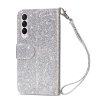 Samsung Galaxy Z Fold 4 Fodral Glitter Dragkedja Silver
