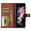 Samsung Galaxy Z Fold 4 Kotelo Korttitaskulla Telinetoiminto Tummanruskea