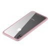 See-through Suojakuori till iPhone Xs Max Lasi TPU-materiaali-materiaali Vaaleanpunainen