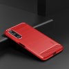 Sony Xperia 1 V Kuori Harjattu Hiilikuiturakenne Punainen