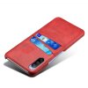 Sony Xperia 10 III Kuori Kaksi Korttitaskua Punainen