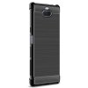 Sony Xperia 10 Plus Kuori Vega Series Harjattu Hiilikuiturakenne Musta