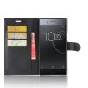 Sony Xperia XZ Premium Kotelo PU-nahka Litchi Musta