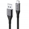 Ultra USB-A että USB-C kaapeli 3A/480Mbps 1.5 metri Space Grey