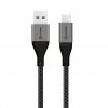 Ultra USB-A että USB-C kaapeli 3A/480Mbps 1.5 metri Space Grey