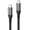 Ultra USB-C että USB-C kaapeli 5A/480Mbps 1.5 metri Space Grey