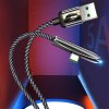 US-SJ363 Kaapeli Valaistuksella Type C till USB 1.2 meter Musta
