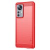 Xiaomi 12 Pro Kuori Harjattu Hiilikuiturakenne Punainen