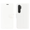 Xiaomi Mi Note 10 Lite Kotelo Litchi Valkoinen