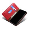Xiaomi Poco X3 NFC Suojakotelo Retro Nahkatekstuuri Ommeltu Punainen