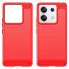 Xiaomi Redmi Note 13 Pro 5G Skal Borstad Kolfibertextur Röd