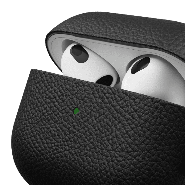 PodSkinz Artisan Series Airpods 3 Kouri Aito Nahka Musta
