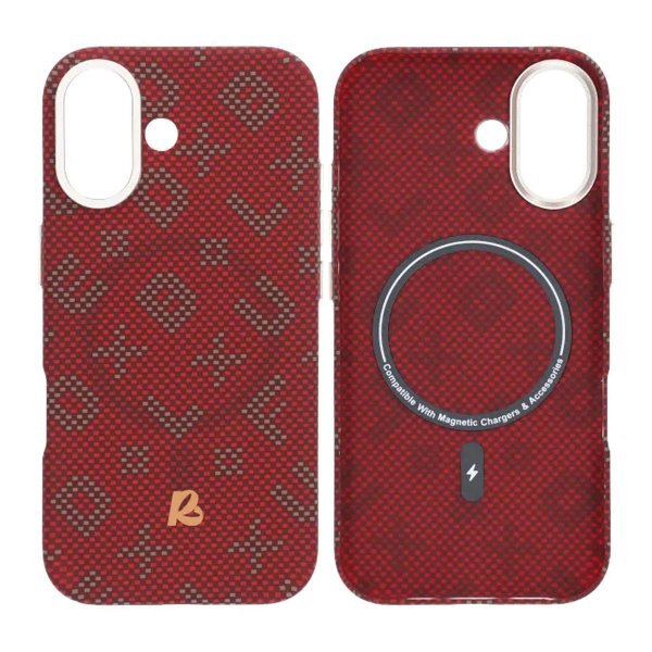 iPhone 17 Kuori Aramidikuitu MagSafe Punainen