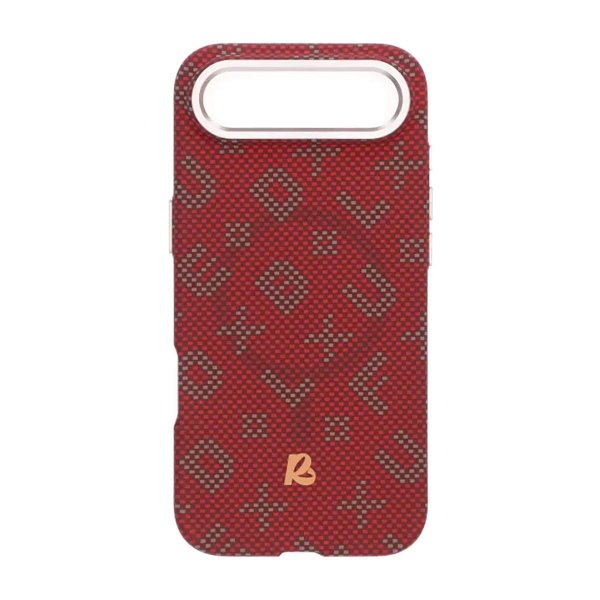 iPhone Air Kuori Aramidikuitu MagSafe Punainen Text