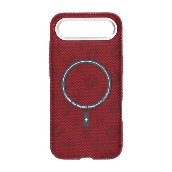 iPhone Air Kuori Aramidikuitu MagSafe Punainen Text