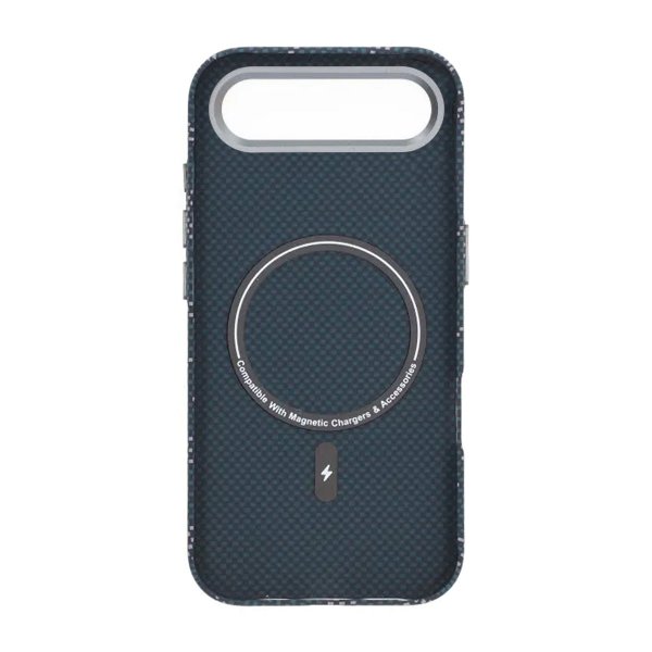 iPhone Air Kuori Aramidikuitu MagSafe Sininen Text