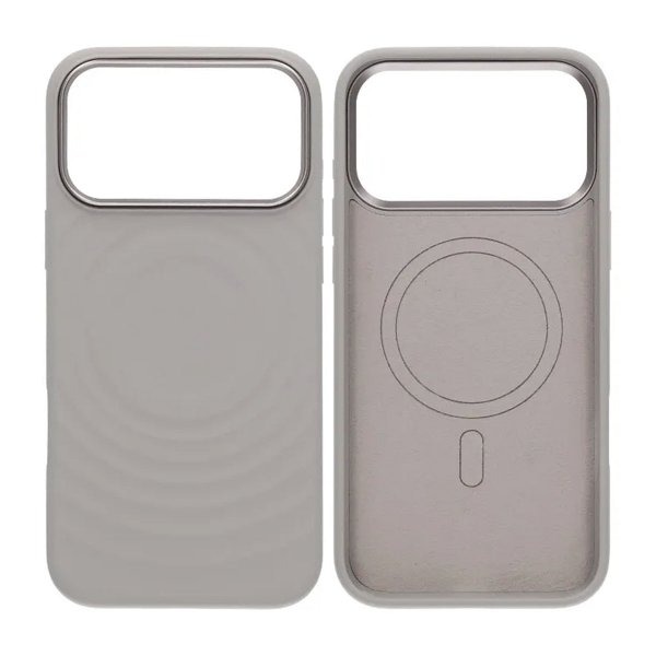 iPhone 17 Pro Max Kuori Silikoni MagSafe Harmaa