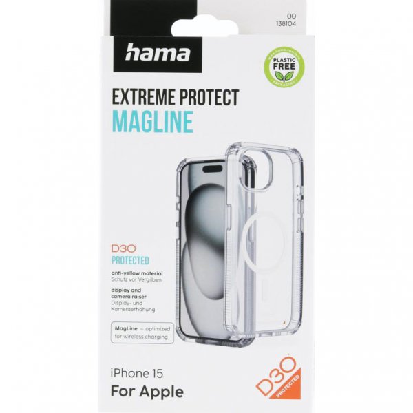 iPhone 15 Kuori Extreme Protect MagLine Läpinäkyvä