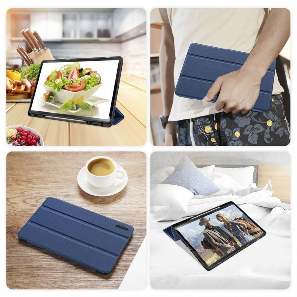 Samsung Galaxy Tab S9 Plus/S9 FE Plus/S10 Plus Kotelo Domo Series Sininen
