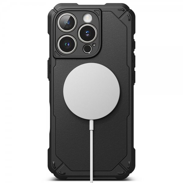 iPhone 16 Pro Max Kuori Rugged Gear Magnetic Musta