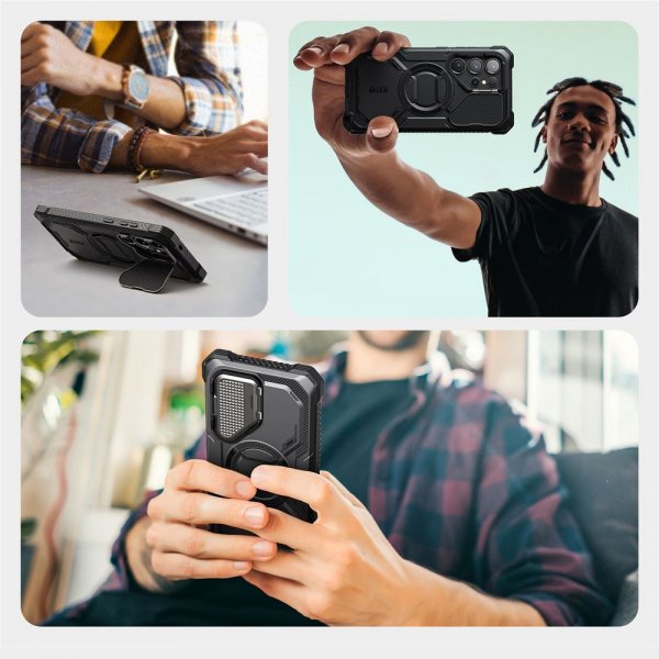 Samsung Galaxy S25 Ultra Kuori ArmorBox MagSafe Musta