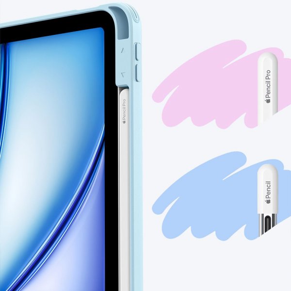 iPad 10.9 (gen 10)/iPad 11 (A16) Kotelo Flip Hybrid Vaaleansininen