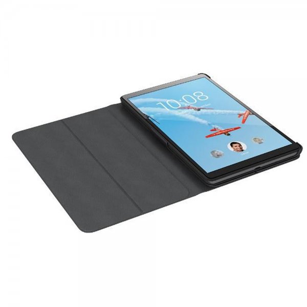 Original Tab M10 HD (2nd Gen) TB-X306 Kotelo Folio Case and Film Musta
