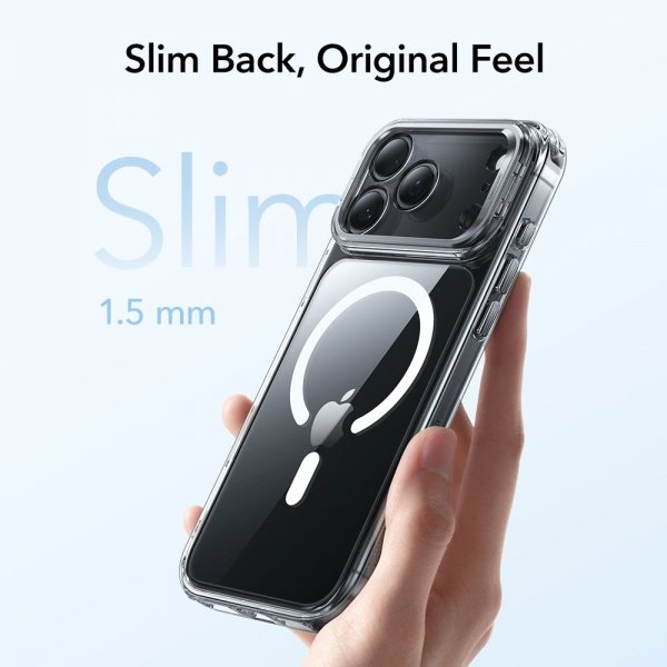 iPhone 17 Pro Kuori Classic Hybrid Kickstand MagSafe Läpinäkyvä