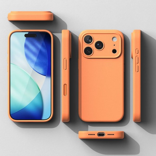 iPhone 17 Pro Kuori Silicone Magnetic Tangerine