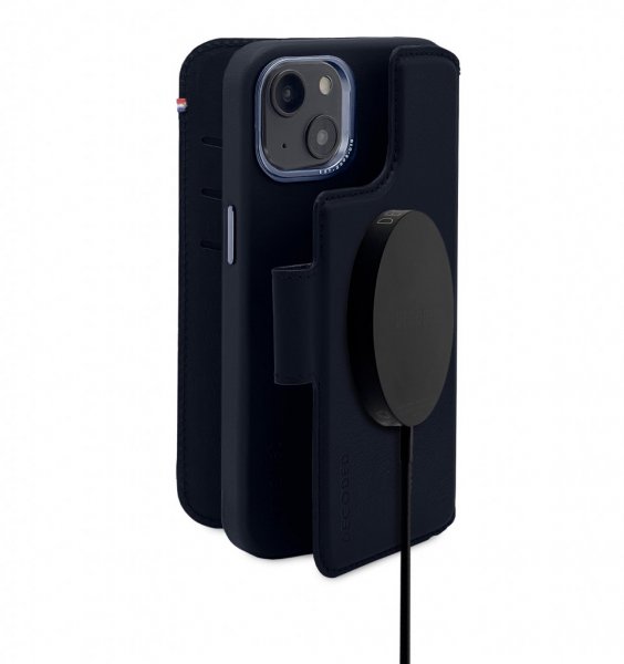 iPhone 14 Plus Kotelo Leather Detachable Wallet Navy