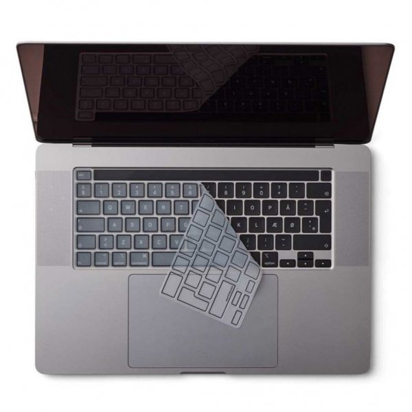 MacBook Pro 13/16" 2019 (A1706. A1708. A1989. A2159 & A2141) Näppäimistön Suojaus Läpinäkyvä Musta