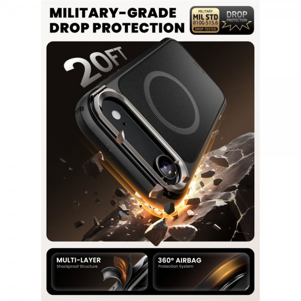 iPhone Air Kuori Ares Flip MagSafe Musta