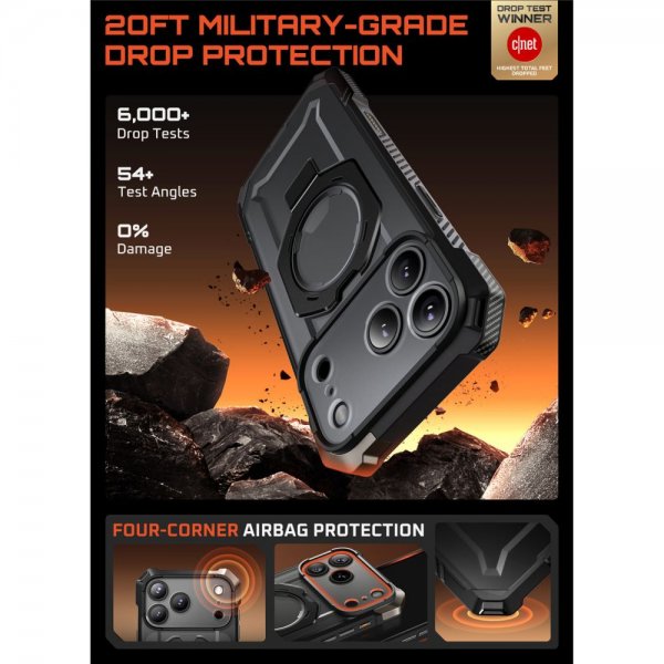 iPhone 17 Pro Max Kuori UB Grip MagSafe Musta