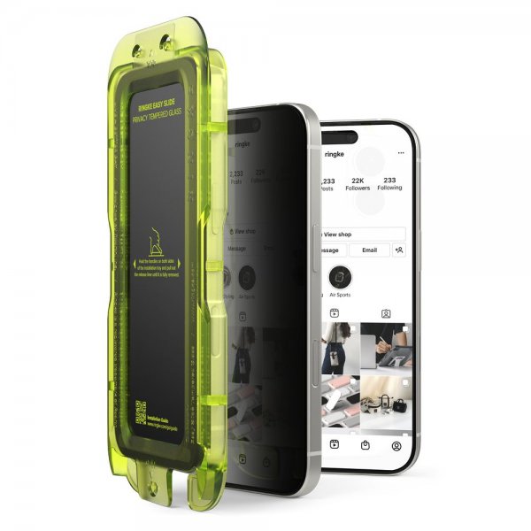 iPhone 17 Näytönsuoja Easy Slide Privacy 2-pakkaus