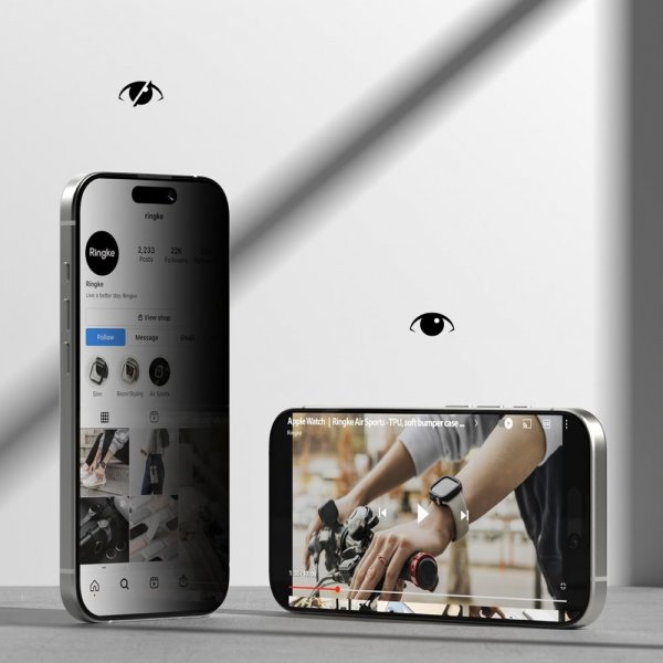 iPhone 17 Näytönsuoja Easy Slide Privacy 2-pakkaus