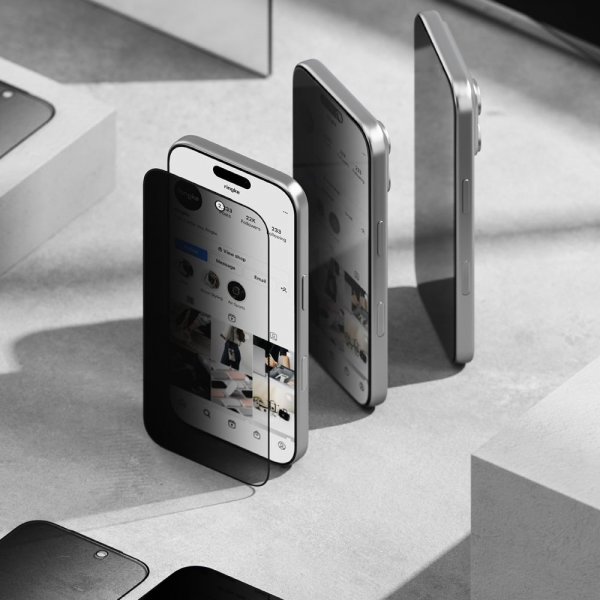 iPhone 17 Näytönsuoja Easy Slide Privacy 2-pakkaus