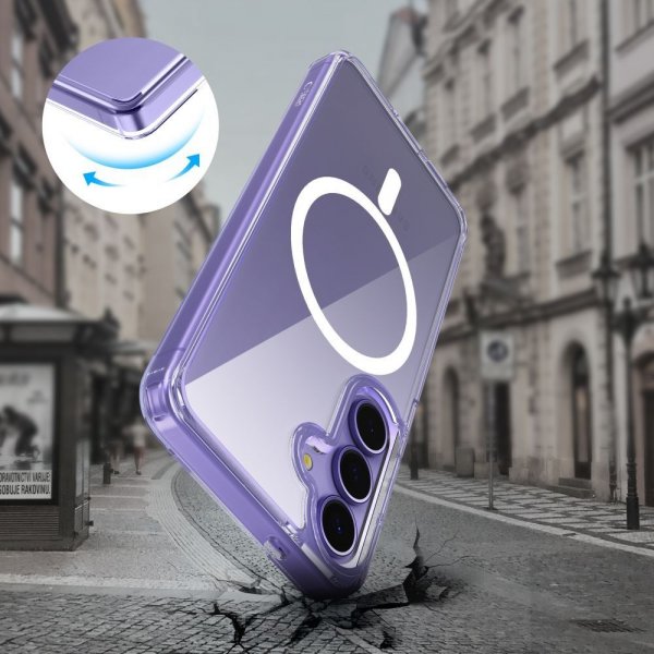 Samsung Galaxy S25 FE Kuori FlexAir Hybrid MagSafe Läpinäkyvä