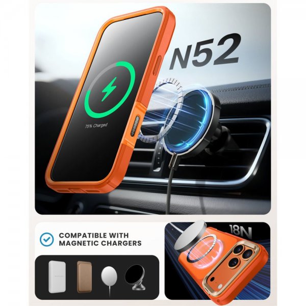 iPhone 17 Pro Max Kuori Ares Flip MagSafe Oranssi