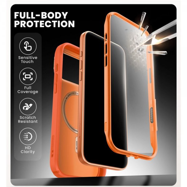 iPhone 17 Pro Max Kuori Ares Flip MagSafe Oranssi