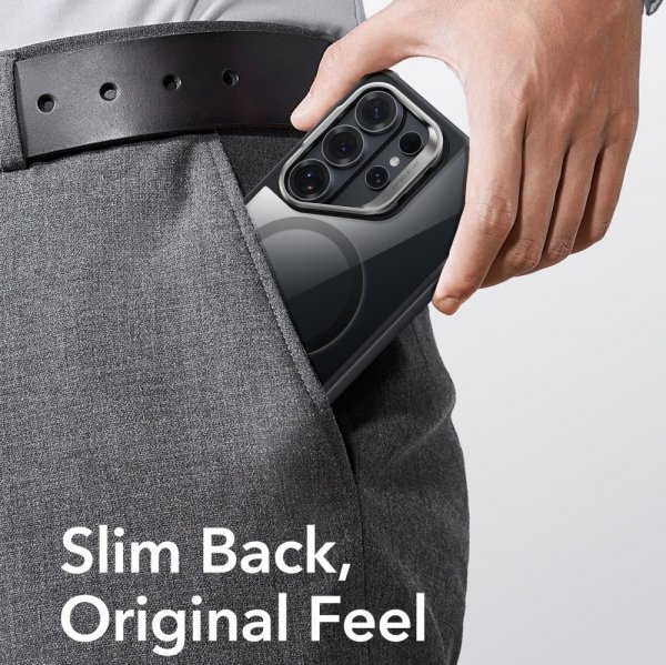 Samsung Galaxy S26 Ultra Kuori Classic Hybrid Kickstand MagSafe Musta Läpinäkyvä