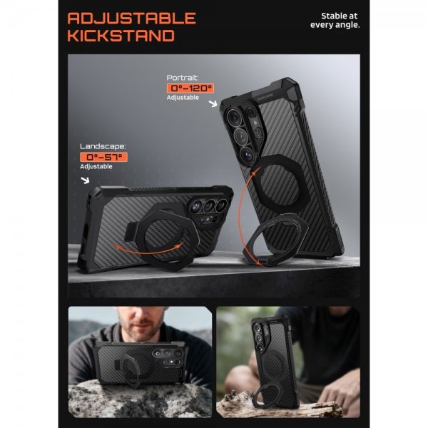 Samsung Galaxy S26 Ultra Kuori UB Grip MagSafe Aramid Musta
