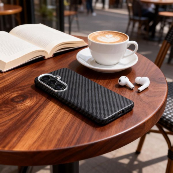 Samsung Galaxy S26 Kuori Ion Carbon MagSafe Musta